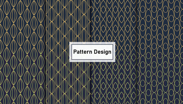 Geometric pattern design set . Pro Vector .