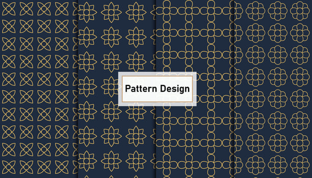 Cute shape flower pattern design . Pro Vector .