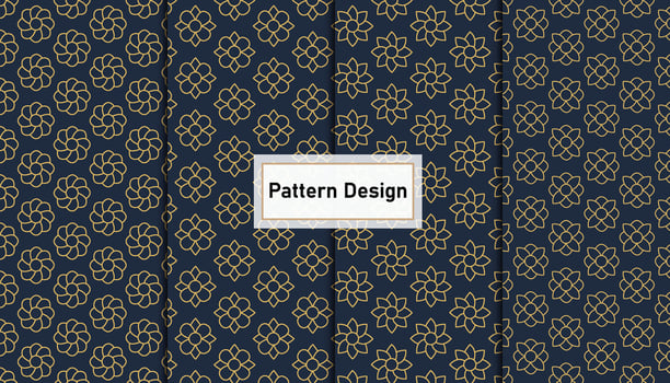 Set of seamless pattern design . Pro vector .