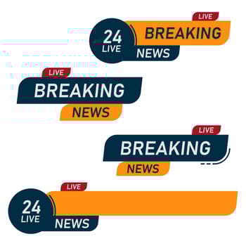 Breaking news TV sign, vector illustration