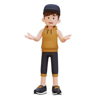 3D Sportsman Character Engaging in Conversations for a Dynamic Lifestyle png