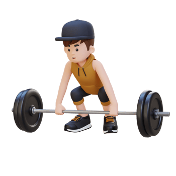 3D Sportsman Character Building Strength and Power with Deadlift Workout png