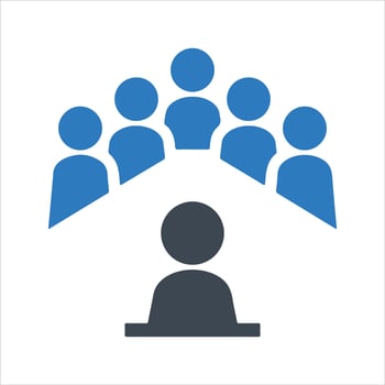 Leadership Icon. Business Group Icon. Vector and Glyph