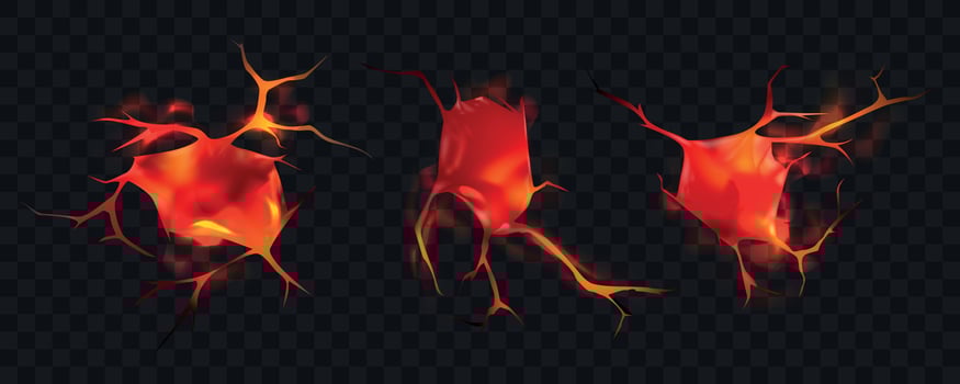 Volcanic Ground Cracks Set vector