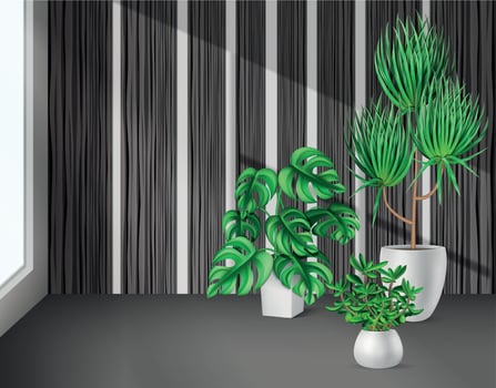 Houseplants Indoor Background vector