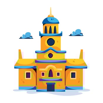Trendy Independence Hall vector