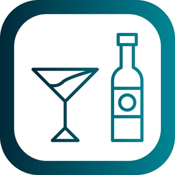 Alcoholic drink Vector Icon Design