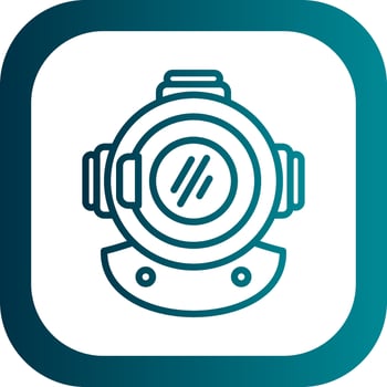 Diving helmet Vector Icon Design