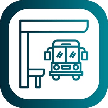 Bus stop Vector Icon Design