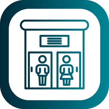 Public toilet Vector Icon Design