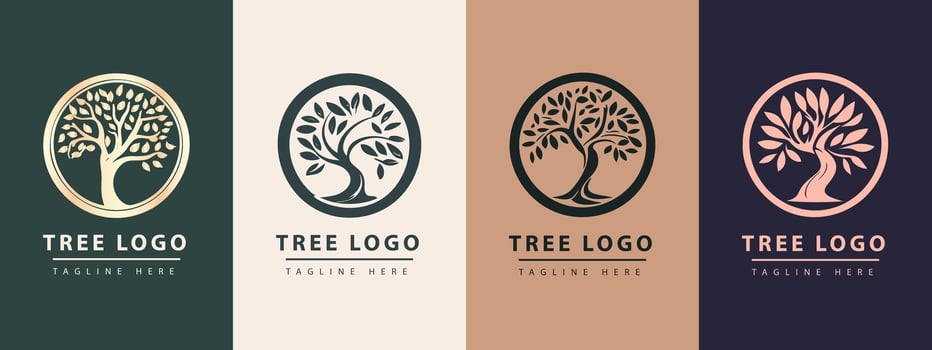 Tree vector icon. Logo design Premium Vector.