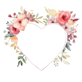 Watercolor floral frame. Illustration png