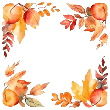 Watercolor Autumn Frame. Illustration png