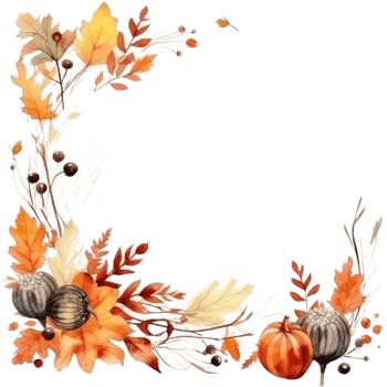 Watercolor Autumn Frame. Illustration png