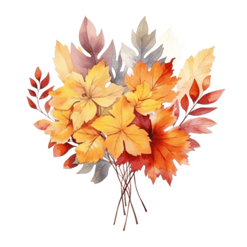 Watercolor Autumn Bouquet. Illustration png
