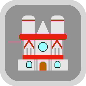 Notre dame Vector Icon Design