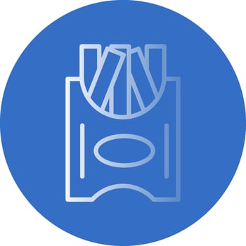 French fries Vector Icon Design