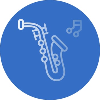 Saxophone Vector Icon Design