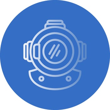 Diving helmet Vector Icon Design