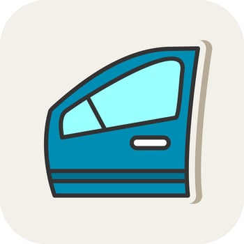 Car door Vector Icon Design