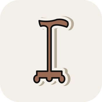 Walking stick Vector Icon Design