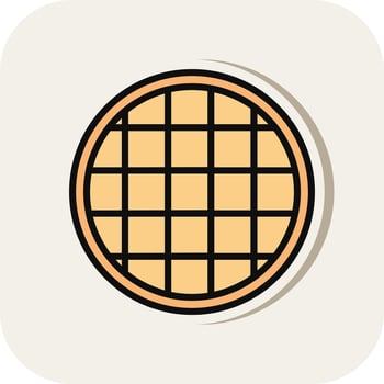 Waffle Vector Icon Design