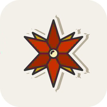 Windrose Vector Icon Design