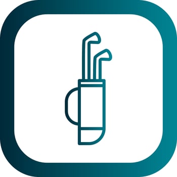 Golf bag Vector Icon Design
