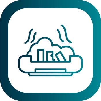 Ashtray Vector Icon Design