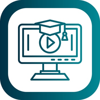 Education video Vector Icon Design