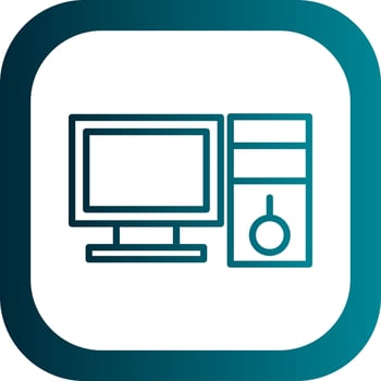 Desktop computer Vector Icon Design