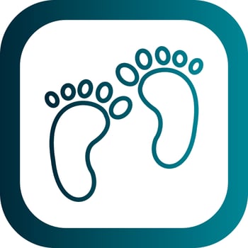 Footprint Vector Icon Design