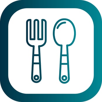 Baby cutlery Vector Icon Design