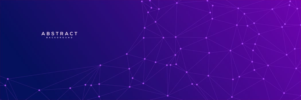 purple background with lots of light spots and molecular vector