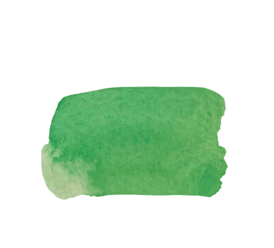 Abstract hand drawn green brush strokes isolated on transparent background. paint elements for design, highlighting, scrapbooking. Watercolor texture with blobs, spot png