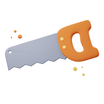 3D Illustration render of Hand Saw icon designs. Perfect for woodworking, DIY, carpentry, and construction-themed projects to enhance your designs. png