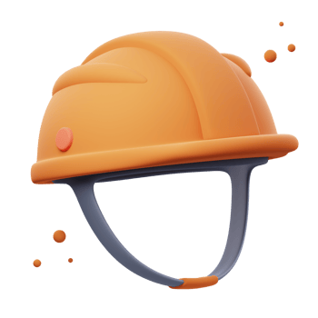 3D Illustration render of Hard Helmet icon designs. Perfect for construction, safety, engineering, and industrial-themed projects to enhance your designs. png
