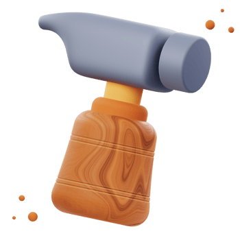 3D Illustration render of Hammer Tool icon designs. Perfect for construction, DIY, carpentry, and home improvement-themed projects to enhance your designs. png