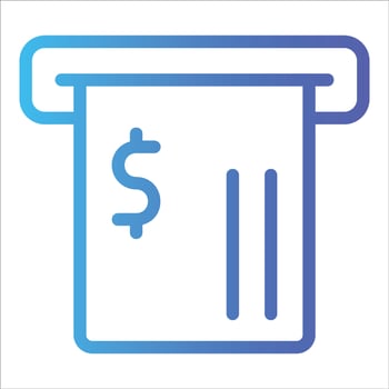 atm in flat design style vector
