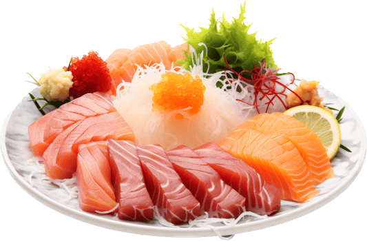 Sashimi png with AI generated