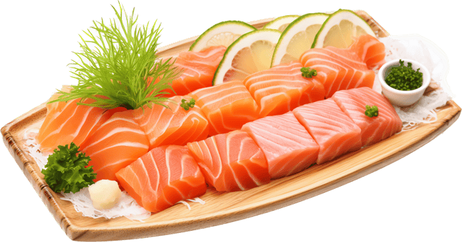 Sashimi png with AI generated