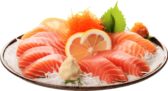 Sashimi png with AI generated