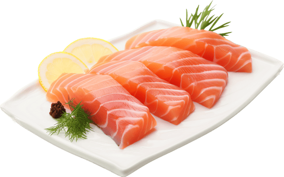 Sashimi png with AI generated