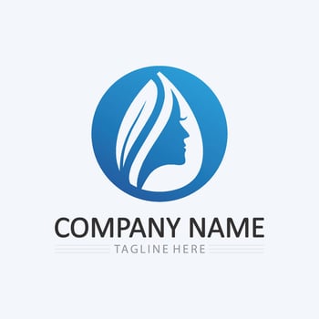 Beauty salon and spa logo vector icon design template