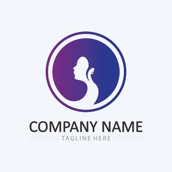 Beauty salon and spa logo vector icon design template