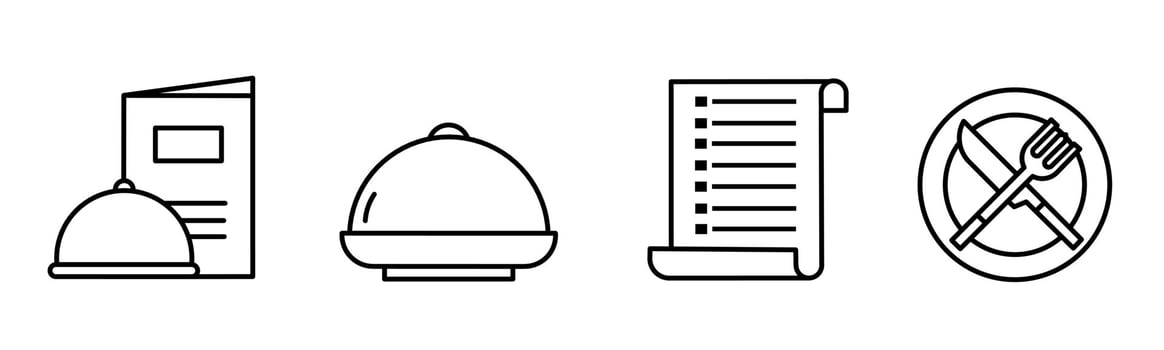 Restaurant icons. Restaurant thin line icon collection. Stock vector. vector