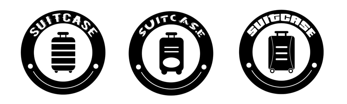 Suitcase product sale icon vector illustration. Design for shop and sale banner business.