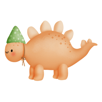 cute birthday dinosaurs png