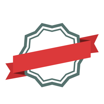 Star Badge Shape Emblem Design, Flat Badge With Ribbon Decoration, Blank Badge Illustration png