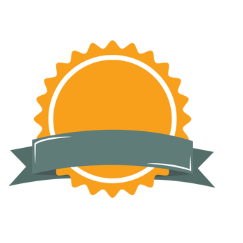 Circle Badge Shape Emblem Design, Flat Badge With Ribbon Decoration, Blank Badge Illustration png